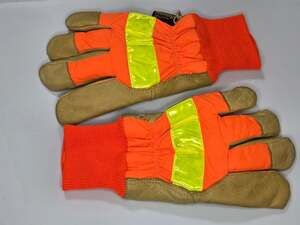 Kinco 1938KW Work Gloves Size Large Orange Leather Palm HeatKeep
